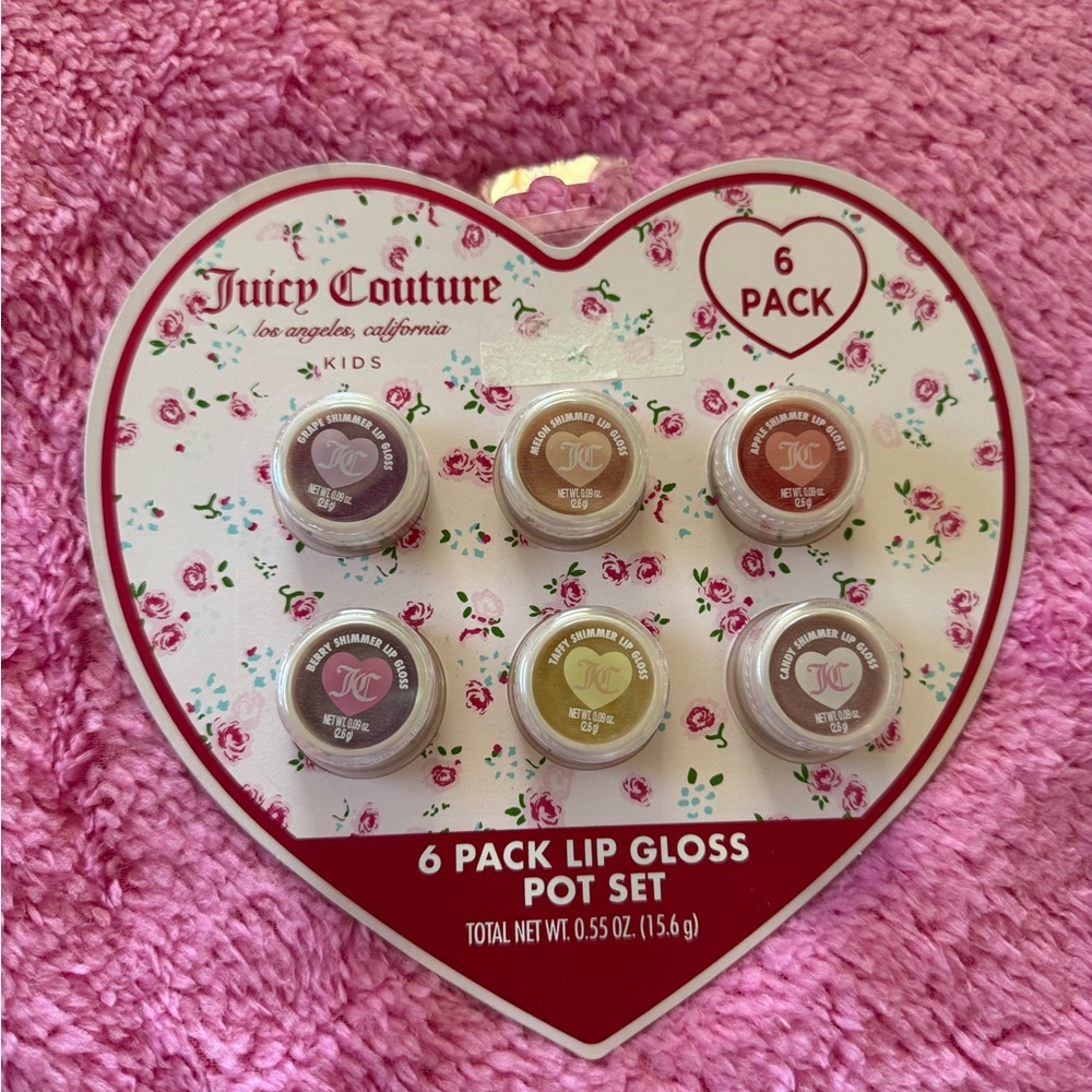 Juicy couture kids 6PK lip gloss pot set free shipping